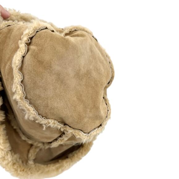Vintage Y2K Wilsons Leather Maxima Beige Genuine Suede Faux Fur Bucket Hat main image 6